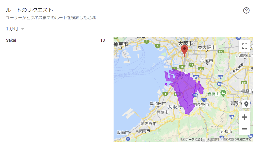 ルートのリクエストの見方